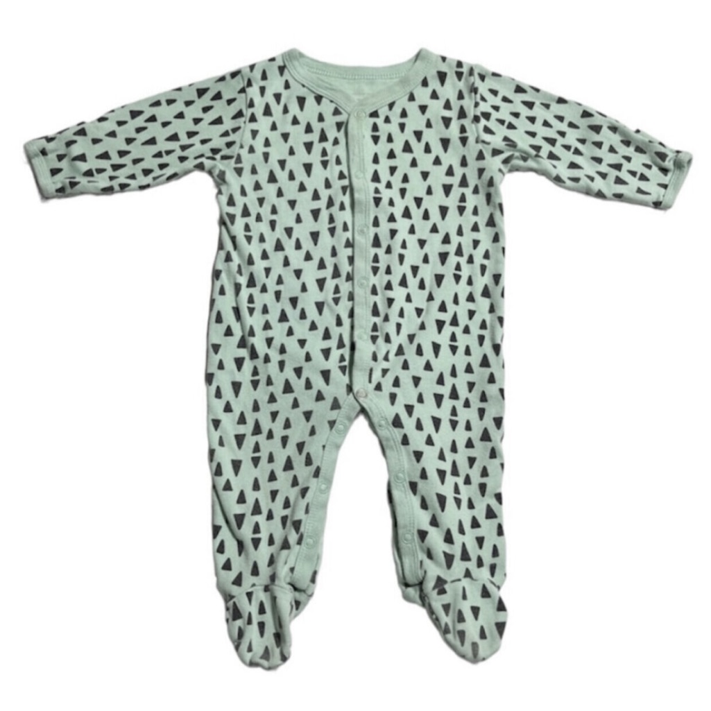 Rosie Pope Gender Neutral Triangle Print Footie Sleeper 3-6m